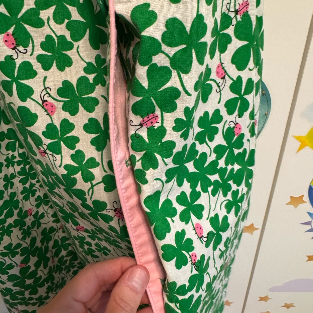 Vintage shamrocks and ladybugs dress Serbin by Muriel Ryan small - Picture 5 of 15